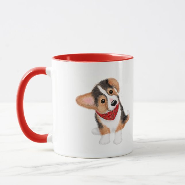 Cute corgi puppy personalized mug (Left)