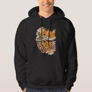 Cute Corgi Puppy with Bubble Tea Hoodie