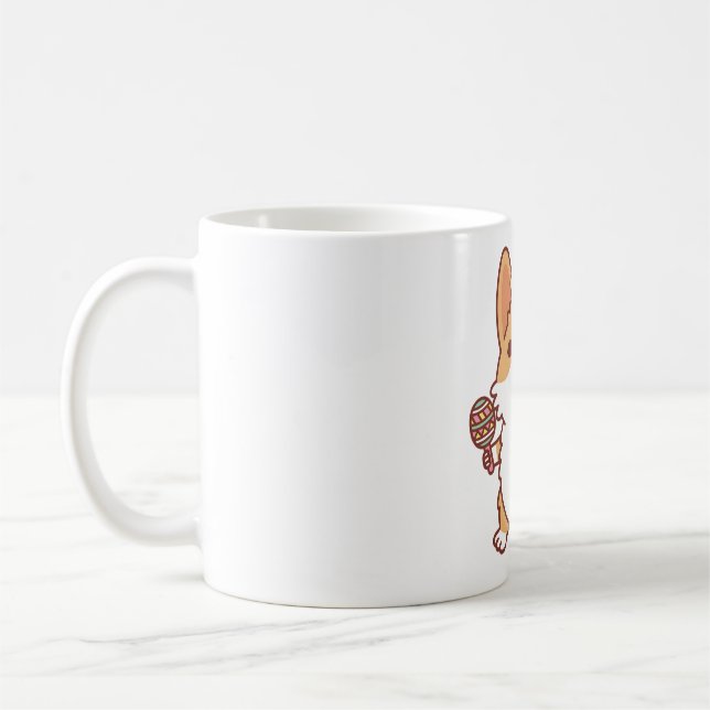 Cute Corgi Puppy With Fiesta Hat Coffee Mug (Left)