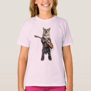 Cute Corgi Rock Star Kids' T-Shirt
