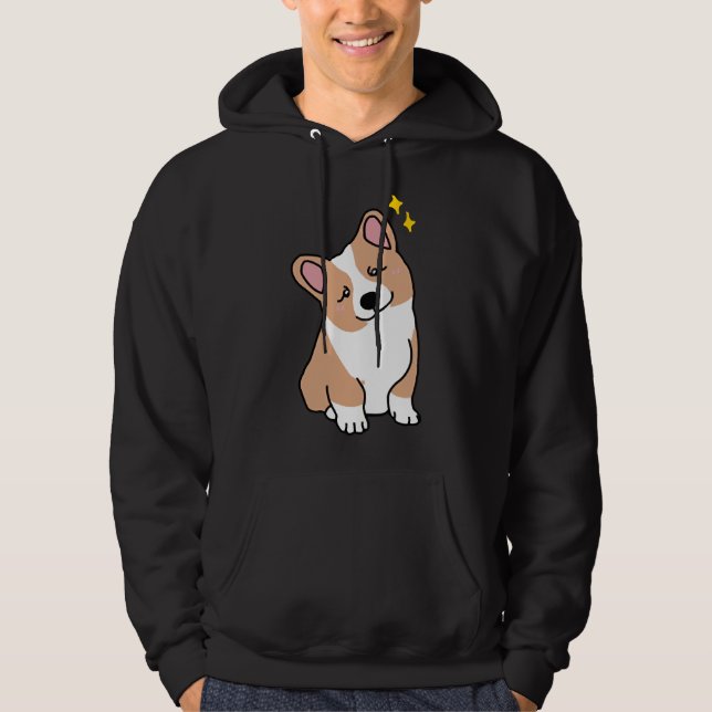 Cute Corgi Smiling Dog Hoodie (Front)