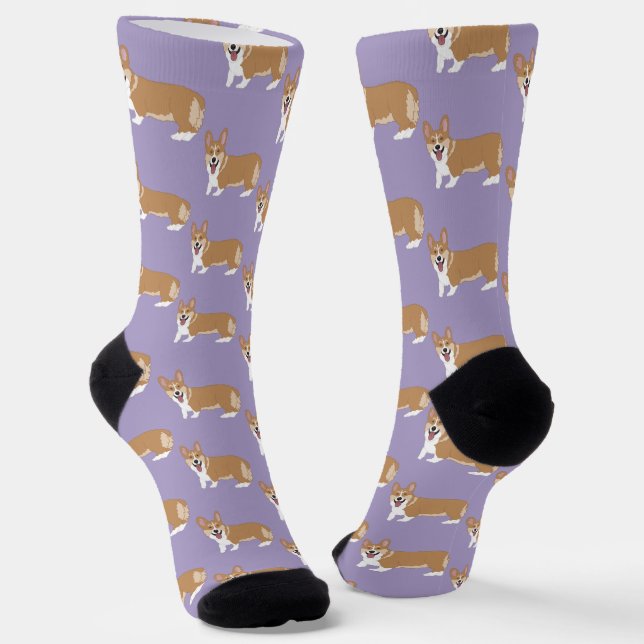 Cute Corgi  Socks (Angled)