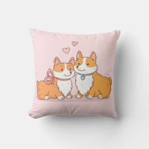 Cute Corgi Throw Pillow