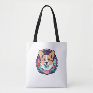 Cute corgi tote bag