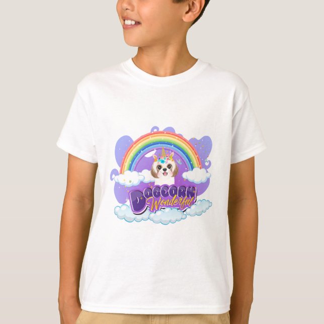 Cute Corgi Unicorn wonderful T-Shirt (Front)