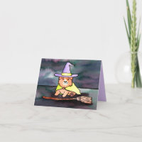 Cute Corgi Witch Watercolor