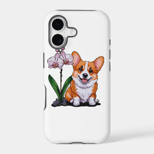 Cute Corgi with Orchidea