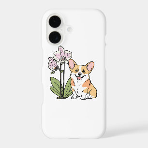 Cute Corgi with Orchidea