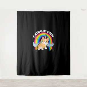 Cute Corgicorn _ Unicorn Rainbow _ Corgi Owner T-S Tapestry
