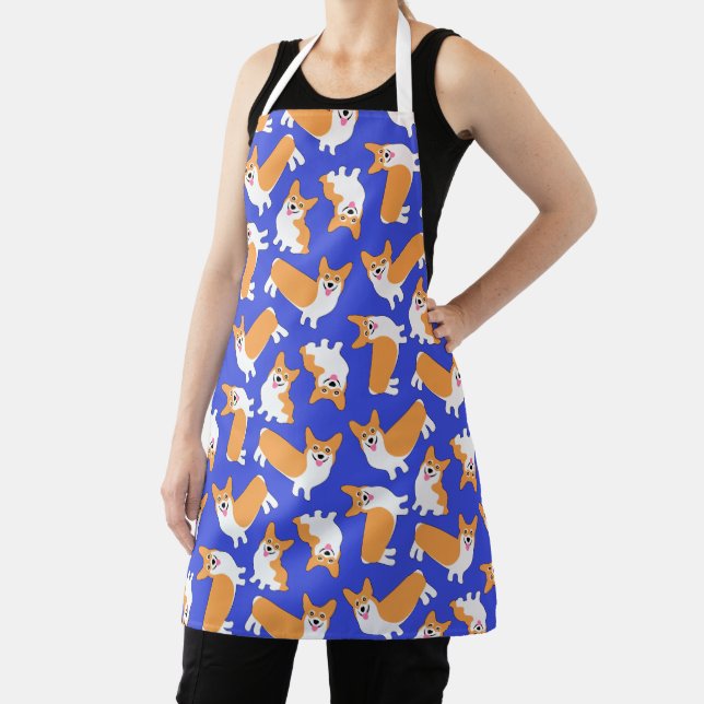 Cute Corgis in the Kitchen Pembroke Welsh Corgi Apron (Insitu)