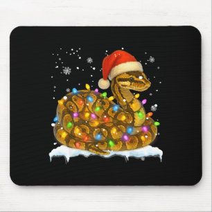 Cute Corn Snake Christmas Light Funny Corn Snake L Mouse Pad