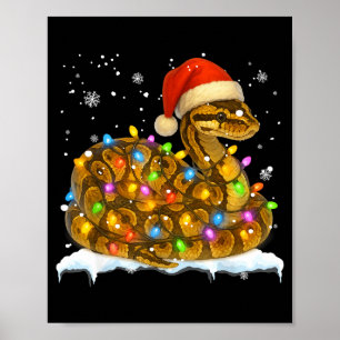 Cute Corn Snake Christmas Light Funny Corn Snake L Poster