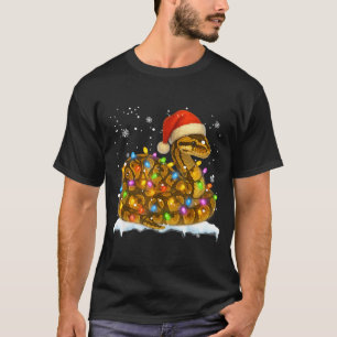Cute Corn Snake Christmas Light Funny Corn Snake L T-Shirt