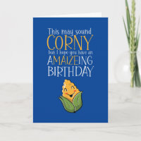 Cute Corny Corn Maize Pun Funny Birthday