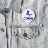 Cute Corny Unicorn 2 Inch Round Button (In Situ)