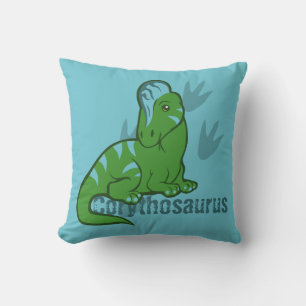 Cute Corythosaurus Throw Pillow