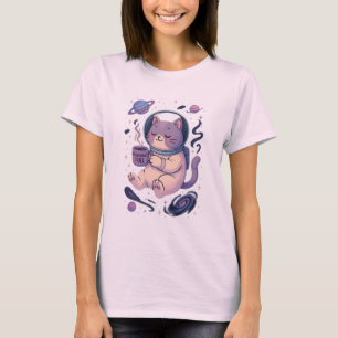 Cute Cosmic Cat Art Meowstronaut Fuel Mug & Tee