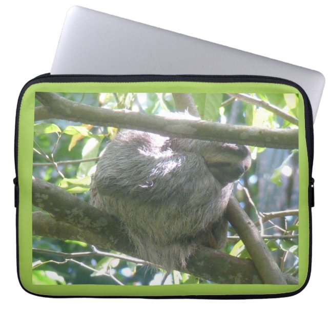 Cute Costa Rica Sloth Laptop Sleeve (Front)