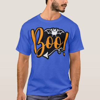 Cute Costume Bat Saying Boo Ghost Spooky Bats Hall T-Shirt