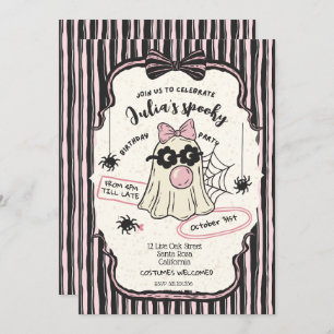 Cute Costume Halloween Birthday Party Invitation
