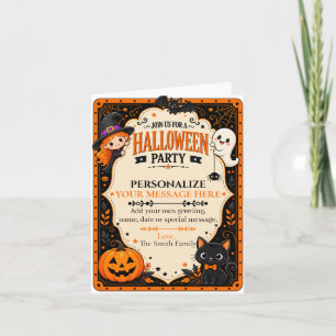 Cute Costume Halloween  Invitation