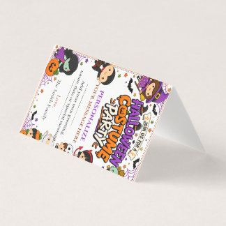 Cute Costume Halloween Party Invitation