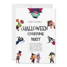 Cute Costume Halloween Party Invitation