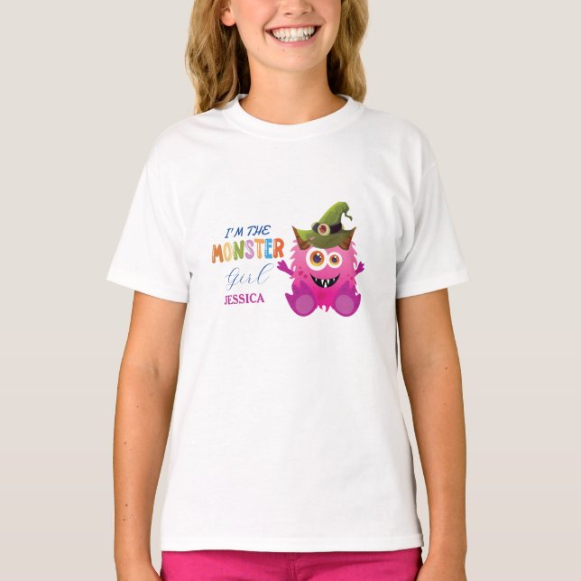 Cute Costume Monster Halloween Party For Kids T-Shirt (Front)