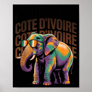 Cute Côte Divoire Trip Elephant Ivory Coast Boys Poster