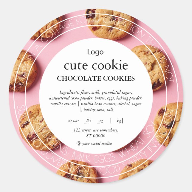 Cute Cottage Food Law Label (Front)