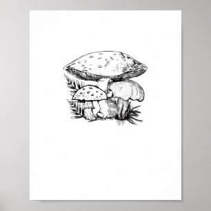 Cute Cottagecore Aesthetic Mushroom Fungi Goblinco Poster