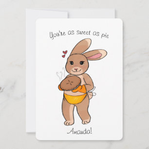 Cute Cottagecore Bunny Thank You Card