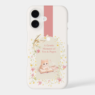 Cute Cottagecore Cat Personalized Bookish Phone Ca