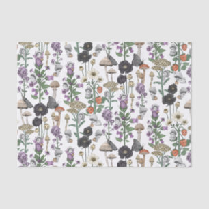 Cute Cottagecore Mushroom Ghosts Fall Halloween Tissue Paper