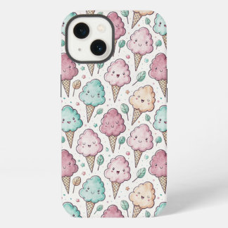 Cute cotton candy pattern pastel iPhone 13 case
