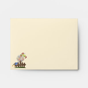 Cute Country Angel Watering Flowers Envelope