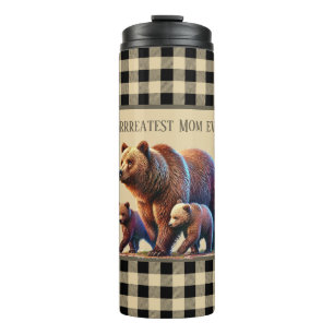 Cute Country bear best Mom ever Thermal Tumbler