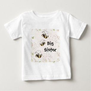 Cute Country Bees Big Sister Baby T-Shirt