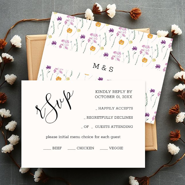 Cute Country Fairy Garden RSVP Card (Creator Uploaded)