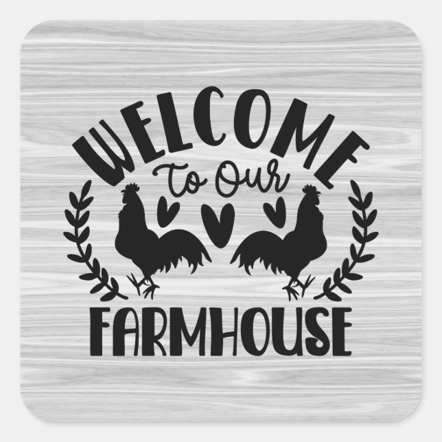 cute Country farm welcome Square Sticker (Front)
