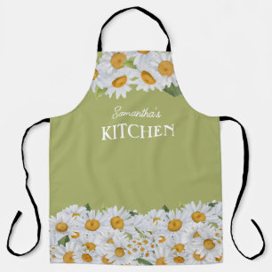 Cute Country Floral Women's Name Personalized Apron