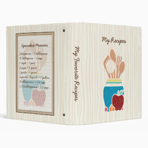 Cute Country Kitchen Utensils Cookbook Recipies Binder
