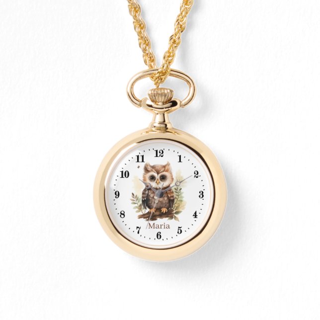 Cute Country owl lovers add name Watch (Front)