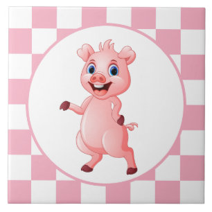 cute Country pig lovers Tile
