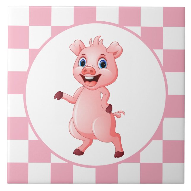 cute Country pig lovers Tile (Front)
