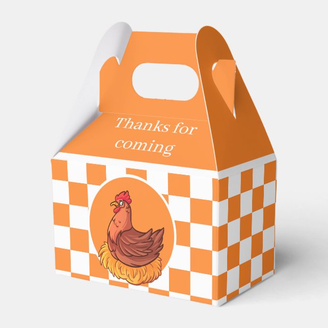 cute Country rooster party  Favor Box (Front Side)