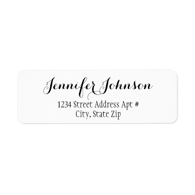 Cute Country Script Return Address Envelope Labels (Front)