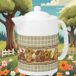 cute Country style farmhouse<br><div class="desc">cute Country style farmhouse teapot</div>