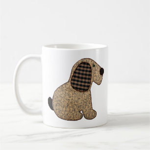 Cute Country Style Gingham Dog New Baby Coffee Mug