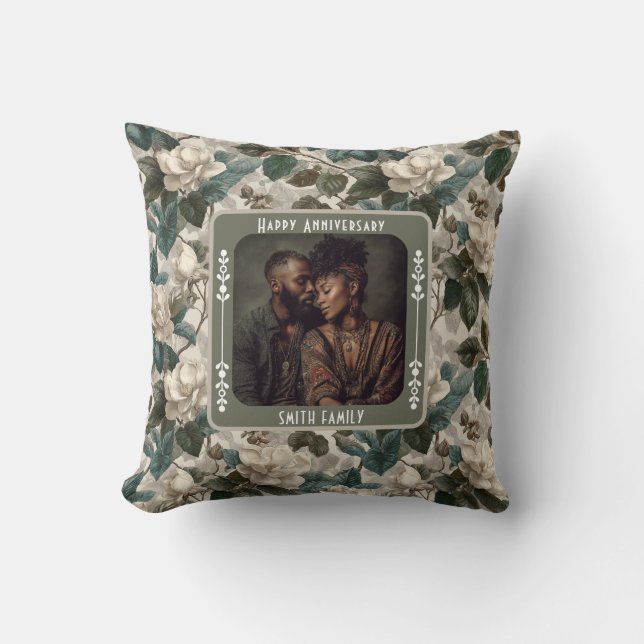 Cute Couple 25Th Anniversary Throw Pillow (Front)